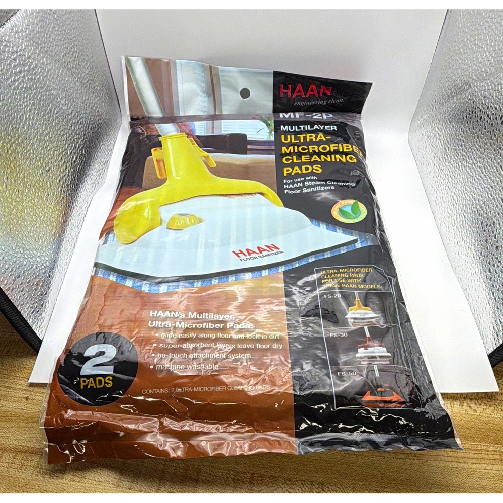 HAAN MF-2P Ultra-Microfiber Steam Mop Pads for FS-20/30/50, 2-Pack